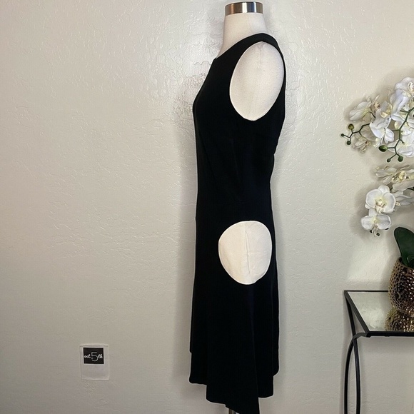 Lisa Perry XO New York Black Dress White Circle - Picture 4 of 5